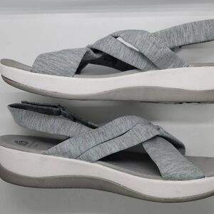 Clarks Arla Meg Women Sandals Flat Strappy Gray Size 12